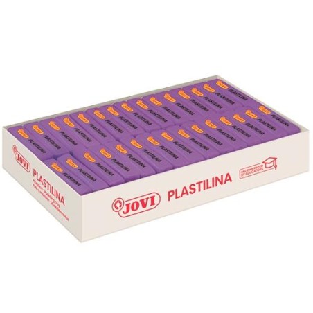 JOVI PLASTILINA PASTILLA 50GR LILA CAJA 30 UD