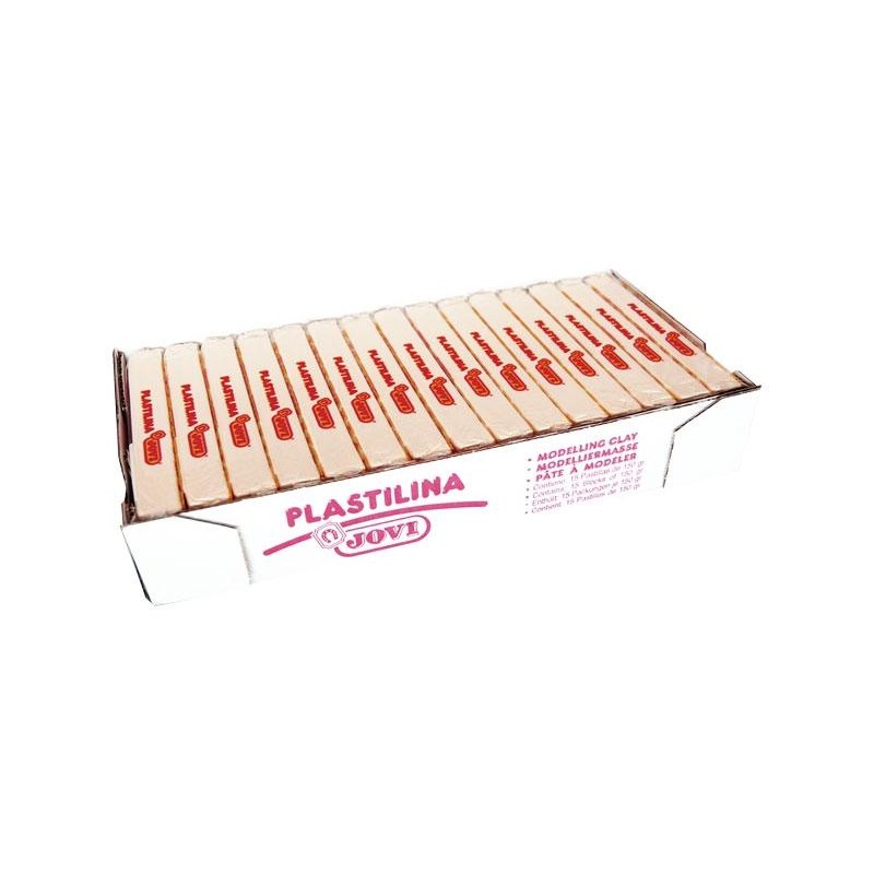 JOVI PLASTILINA SCHOOL PASTILLA 150GR BLANCO CAJA 15 UD