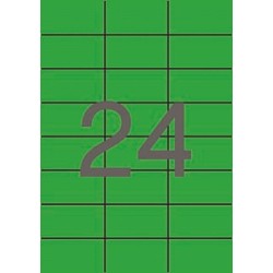 APLI ETIQUETAS ADHESIVAS 70X37MM INKJET/LÁSER C/RECTOS 24 X 20H VERDE