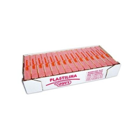 JOVI PLASTILINA SCHOOL PASTILLA 150GR ROSA CAJA 15 UD