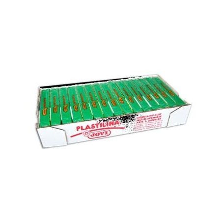 JOVI PLASTILINA SCHOOL PASTILLA 150GR VERDE CLARO CAJA 15 UD