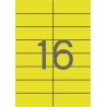 APLI ETIQUETAS ADHESIVAS 105X37MM INKJET/LÁSER C/RECTOS 16 X 20H AMARILLO FLUORESCENTE