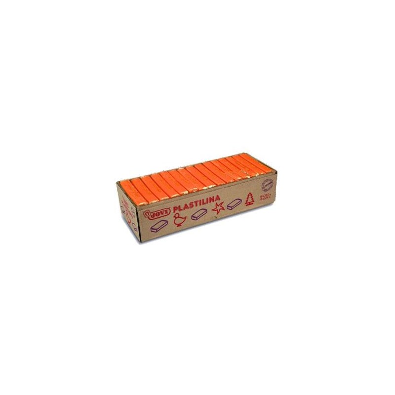 JOVI PLASTILINA PASTILLA 350GR UNICOLOR NARANJA CAJA 15 UD