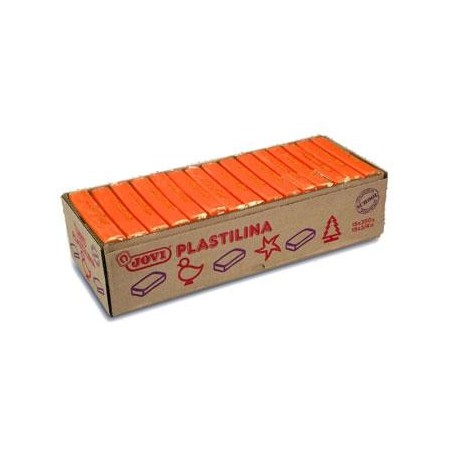 JOVI PLASTILINA PASTILLA 350GR UNICOLOR NARANJA CAJA 15 UD