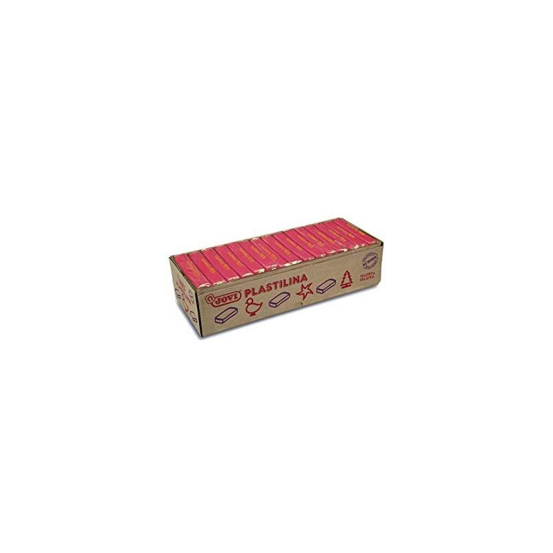 JOVI PLASTILINA PASTILLA 350GR UNICOLOR ROJO CAJA 15 UD