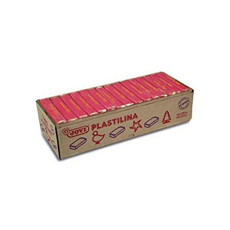 JOVI PLASTILINA PASTILLA 350GR UNICOLOR ROJO CAJA 15 UD