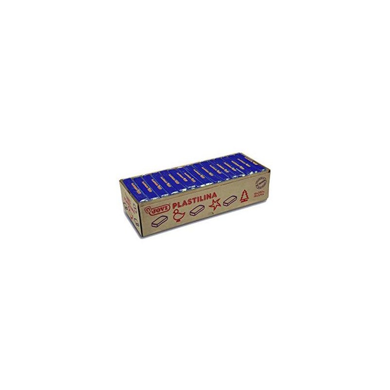 JOVI PLASTILINA PASTILLA 350GR UNICOLOR AZUL OSCURO CAJA 15 UD