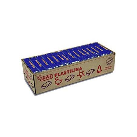 JOVI PLASTILINA PASTILLA 350GR UNICOLOR AZUL OSCURO CAJA 15 UD