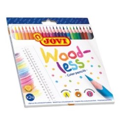 JOVI LÁPICES DE COLORES WOODLESS C/SURTIDOS ESTUCHE 24 UD