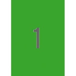 APLI ETIQUETAS ADHESIVAS 210X297MM INKJET/LÁSER C/RECTOS 1 X 20H VERDE