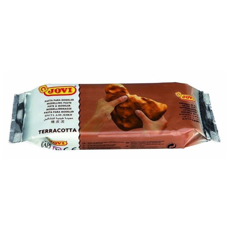 JOVI AIR DRY PASTILLA DE PASTA MODELAR ENDURECE AL AIRE 250GR TERRACOTA