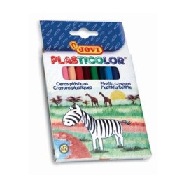 JOVI CERAS PLASTICOLOR 117MM COLORES SURTIDOS ESTUCHE 12 UD