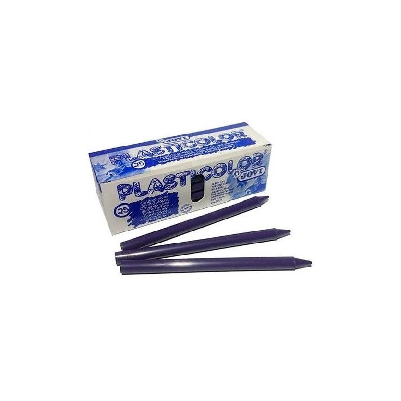 JOVI CERAS PLASTICAS CRAYONS STUDENT UNICOLOR VIOLETA CAJA 25 UD