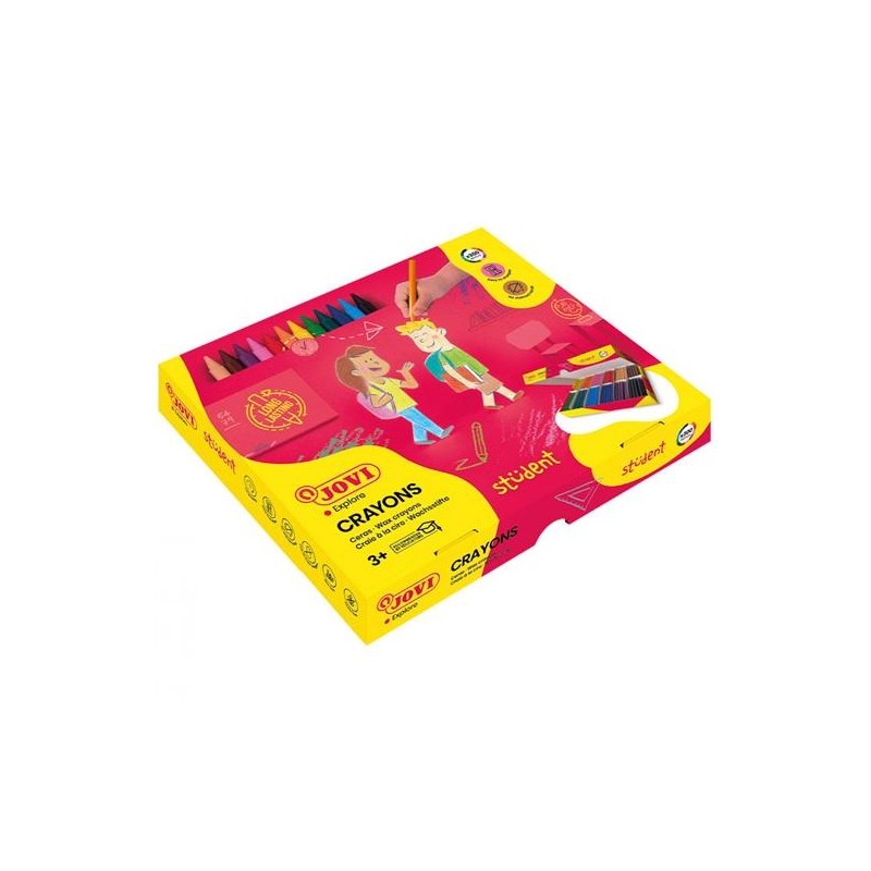 JOVI CERAS PLÁSTICAS CRAYONS STUDENT COLORES SURTIDOS CAJA ECONOMICA 300 UD