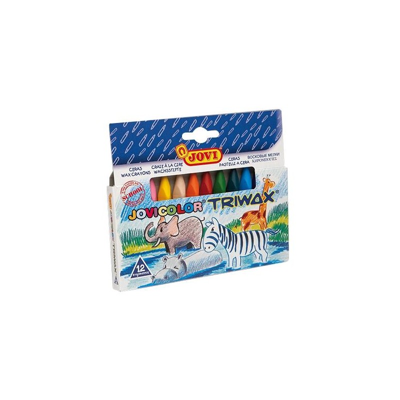 JOVI CERAS JOVICOLOR TRIWAX 82MM COLORES SURTIDOS ESTUCHE 12 UD