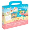 JOVI KIT KAWAII PINTA CON ARENA DE COLORES CON 8 BOTES 45GR SURTIDOS + 3 LÁMINAS + PUNZÓN