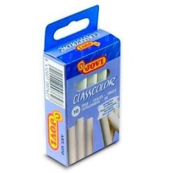JOVI TIZAS CLASSCOLOR SCHOOL ANTIPOLVO 80MM BLANCO CAJA 10 UD