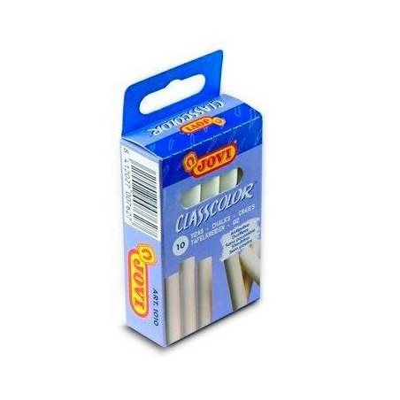 JOVI TIZAS CLASSCOLOR SCHOOL ANTIPOLVO 80MM BLANCO CAJA 10 UD