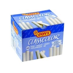 JOVI TIZAS CLASSCOLOR SCHOOL ANTIPOLVO 80MM BLANCO CAJA 100 UD