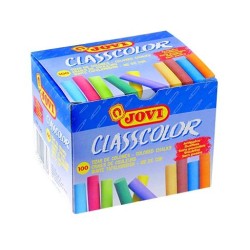 JOVI TIZAS CLASSCOLOR SCHOOL ANTIPOLVO REDONDAS COLORES SURTIDOS CAJA 100 UD
