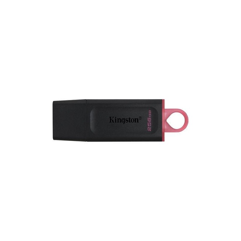 KINGSTON PENDRIVE DATATRAVELER EXODIA 256GB C/TAPA PROTECTORA Y RANURA PARA COLGAR USB 3.2 NEGRO/ROSA