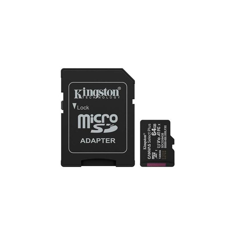 KINGSTON TARJETA DE MEMORIA MICRO SDXC CANVAS SELECT PLUS 128GB C/ADAPTADOR