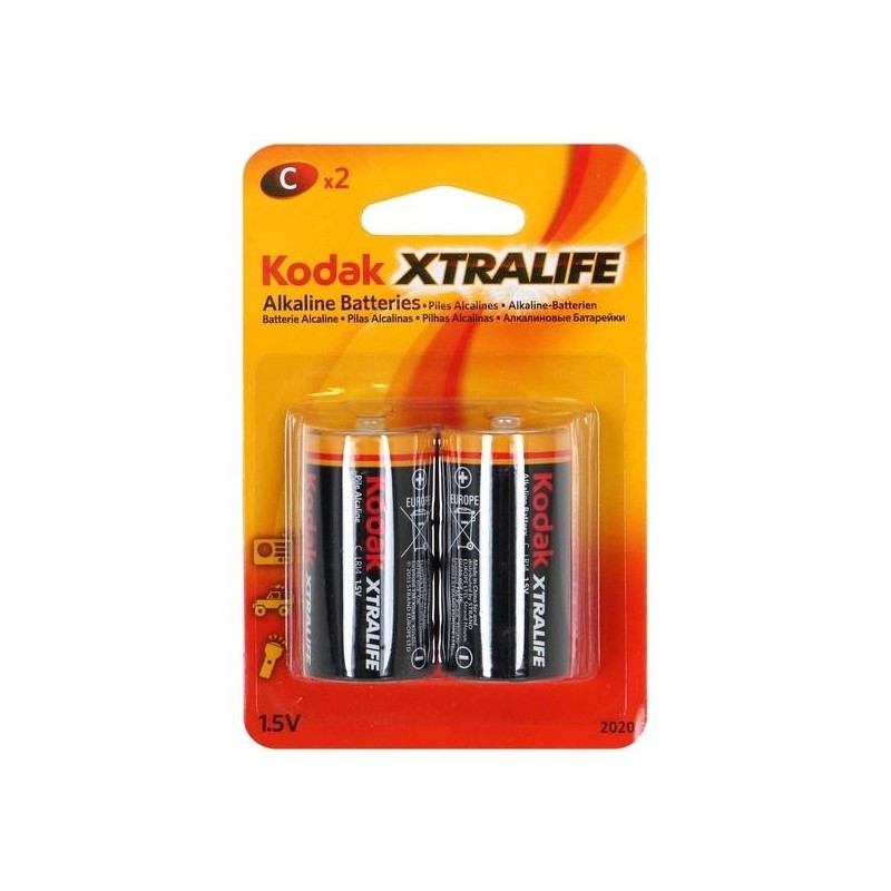 KODAK PILAS EXTRALIFE ALCALINAS C - LR14 - PACK 2 UDS