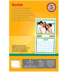 KODAK PAPEL FOTOGRÁFICO 216X279MM 170GR ESPECIAL CALENDARIOS PAQUETE 13H BLANCO