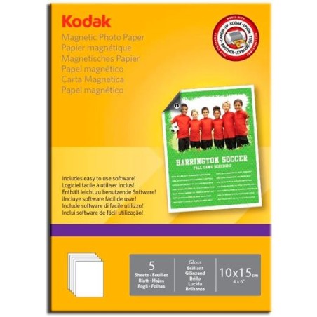 KODAK PAPEL PHOTO MAGNETICO 10X15 -PACK 5 HOJAS-