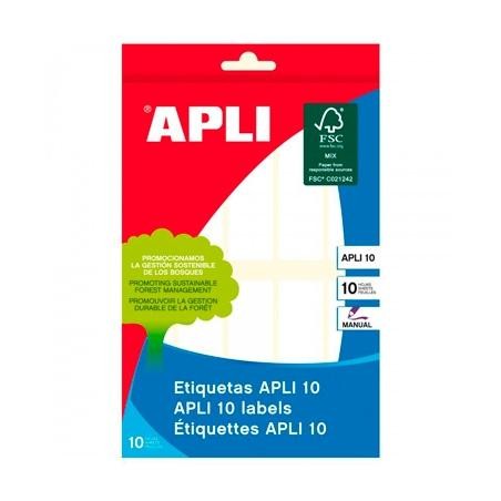 APLI ETIQUETAS ADHESIVAS 20X75MM ESCRITURA MANUAL C/ROMOS 10 X 10H BLANCO