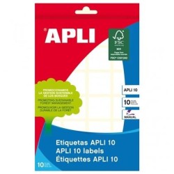 APLI ETIQUETAS ADHESIVAS 22X32MM ESCRITURA MANUAL C/ROMOS 20 X 10H BLANCO