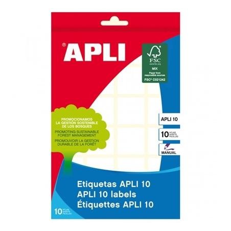 APLI ETIQUETAS ADHESIVAS 22X32MM ESCRITURA MANUAL C/ROMOS 20 X 10H BLANCO