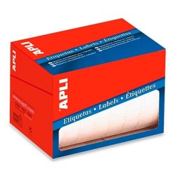 APLI ETIQUETAS PARA PRECIOS 13X50MM ESCRITURA MANUAL C/ROMOS ROLLO DE 2100 BLANCO