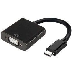 AISENS CONVERSOR USB-C A VGA USB-C/M - HDB15/H NEGRO 15CM