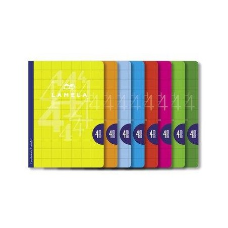 LAMELA LIBRETA GRAPADA 50H A4 90GR CUADROVÍA 4MM C/MARGEN CUBIERTA BÁSICA C/SURTIDOS