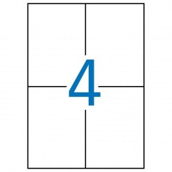 APLI ETIQUETAS ADHESIVAS 105X148MM INKJET/LÁSER C/RECTOS 4 X 500H BLANCO