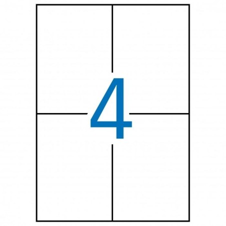 APLI ETIQUETAS ADHESIVAS 105X148MM INKJET/LÁSER C/RECTOS 4 X 500H BLANCO
