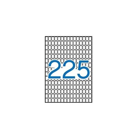 APLI ETIQUETAS ADHESIVAS 8X12MM MANUAL/IMPRESIÓN C/ROMOS 225 X 15H A5 BLANCO