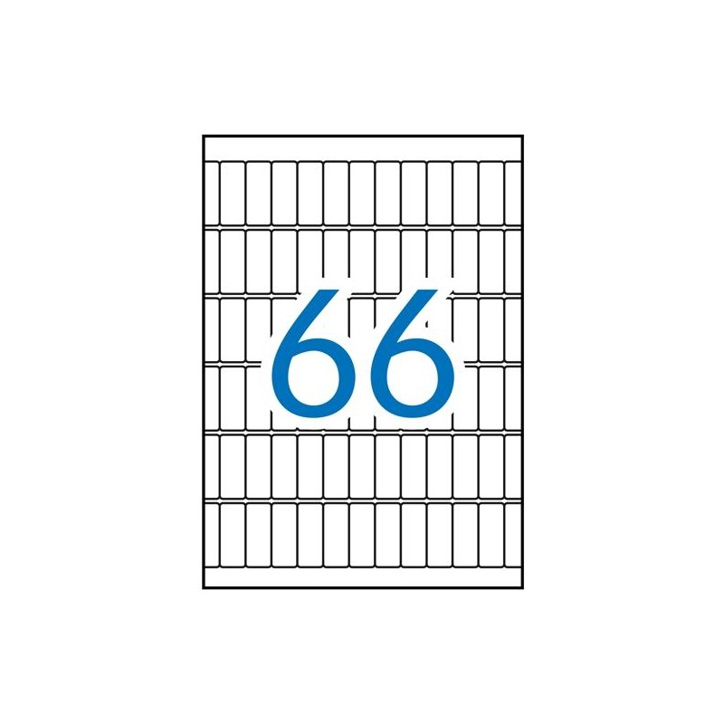 APLI ETIQUETAS ADHESIVAS 12X30MM MANUAL/IMPRESIÓN C/ROMOS 66 X 15H A5 BLANCO