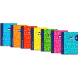 LAMELA CUADERNO ESPIRAL 80H 4º 90GR CUADROVÍA 3MM CUBIERTA EXTRA DURA FLÚOR C/SURTIDOS