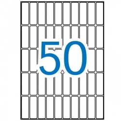 APLI ETIQUETAS ADHESIVAS 13X40MM MANUAL/IMPRESIÓN C/ROMOS 50 X 15H A5 BLANCO