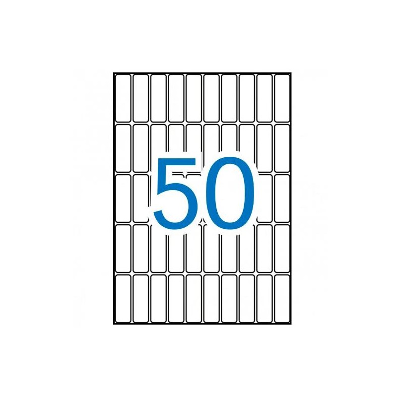 APLI ETIQUETAS ADHESIVAS 13X40MM MANUAL/IMPRESIÓN C/ROMOS 50 X 15H A5 BLANCO