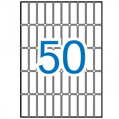 APLI ETIQUETAS ADHESIVAS 13X40MM MANUAL/IMPRESIÓN C/ROMOS 50 X 15H A5 BLANCO