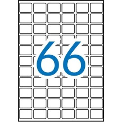 APLI ETIQUETAS ADHESIVAS 16X22MM MANUAL/IMPRESIÓN C/ROMOS 66 X 15H A5 BLANCO