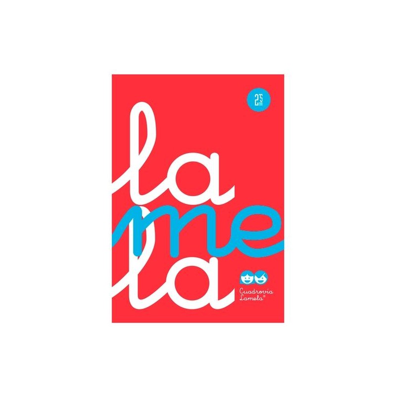 LAMELA CUADERNO ESPIRAL 80H FOLIO 90GR CUADROVÍA 3MM TAPA PP ROJO