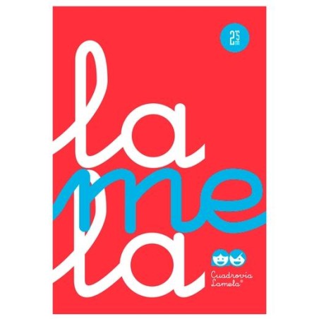 LAMELA CUADERNO ESPIRAL 80H FOLIO 90GR CUADROVÍA 3MM TAPA PP ROJO