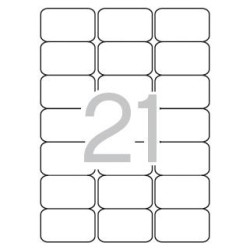 APLI ETIQUETAS ADHESIVAS 63,5X38,1MM INKJET/LÁSER C/ROMOS 21 X 25H BLANCO