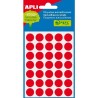 APLI ETIQUETAS ADHESIVAS CIRCULARES Ø13MM ESCRITURA MANUAL 35 X 5H ROJO