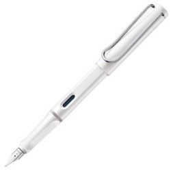 LAMY PLUMA ESTILOGRÁFICA SAFARI 019M TINTA AZUL PUNTA M BLANCO