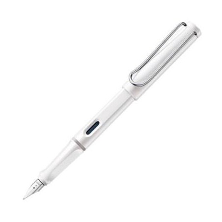 LAMY PLUMA ESTILOGRÁFICA SAFARI 019M TINTA AZUL PUNTA M BLANCO